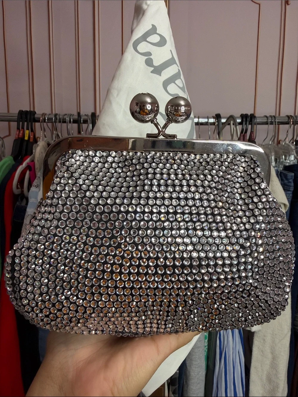 Weekend Max Mara Eliche Small Pasticcino Bag With Crystals